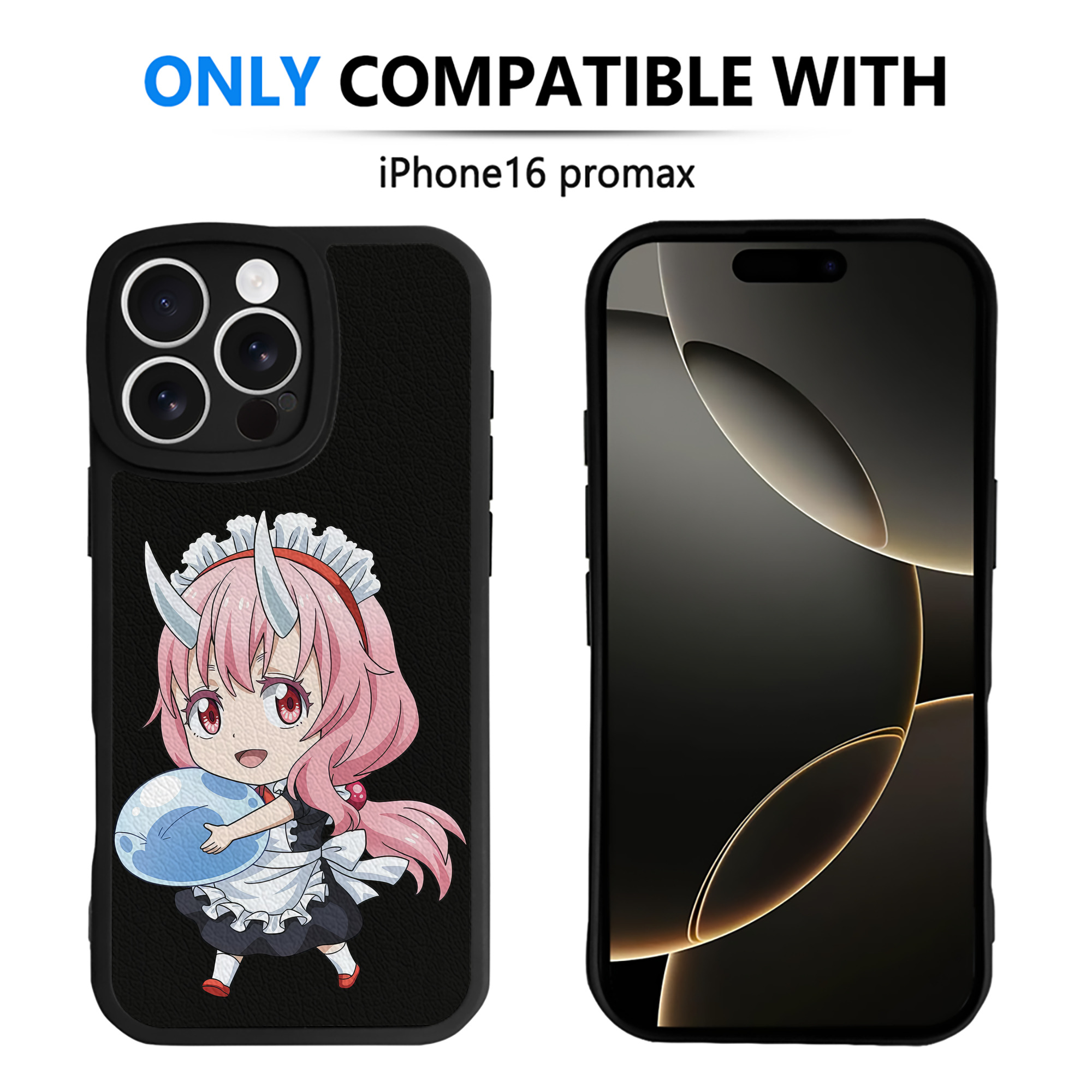 （画像用） 転スラ Regarding Reincarnated to Slime 【iPhone 16シリーズ対応】シリコンスマホケース（レザー調） 材質：シリコン